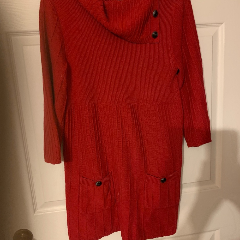 Style & Co. Vibrant Red Cowl Neck Sweater